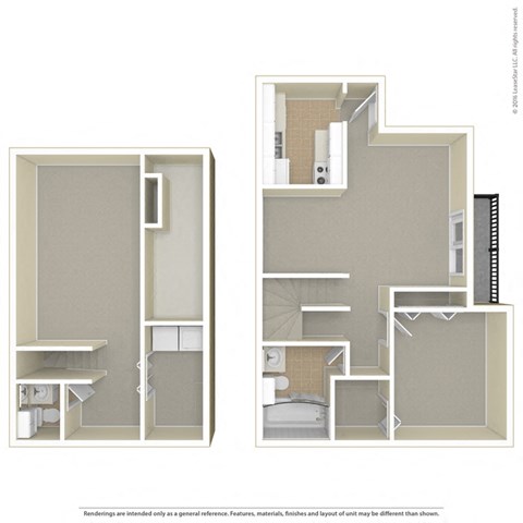 a floor plan and a model of a house